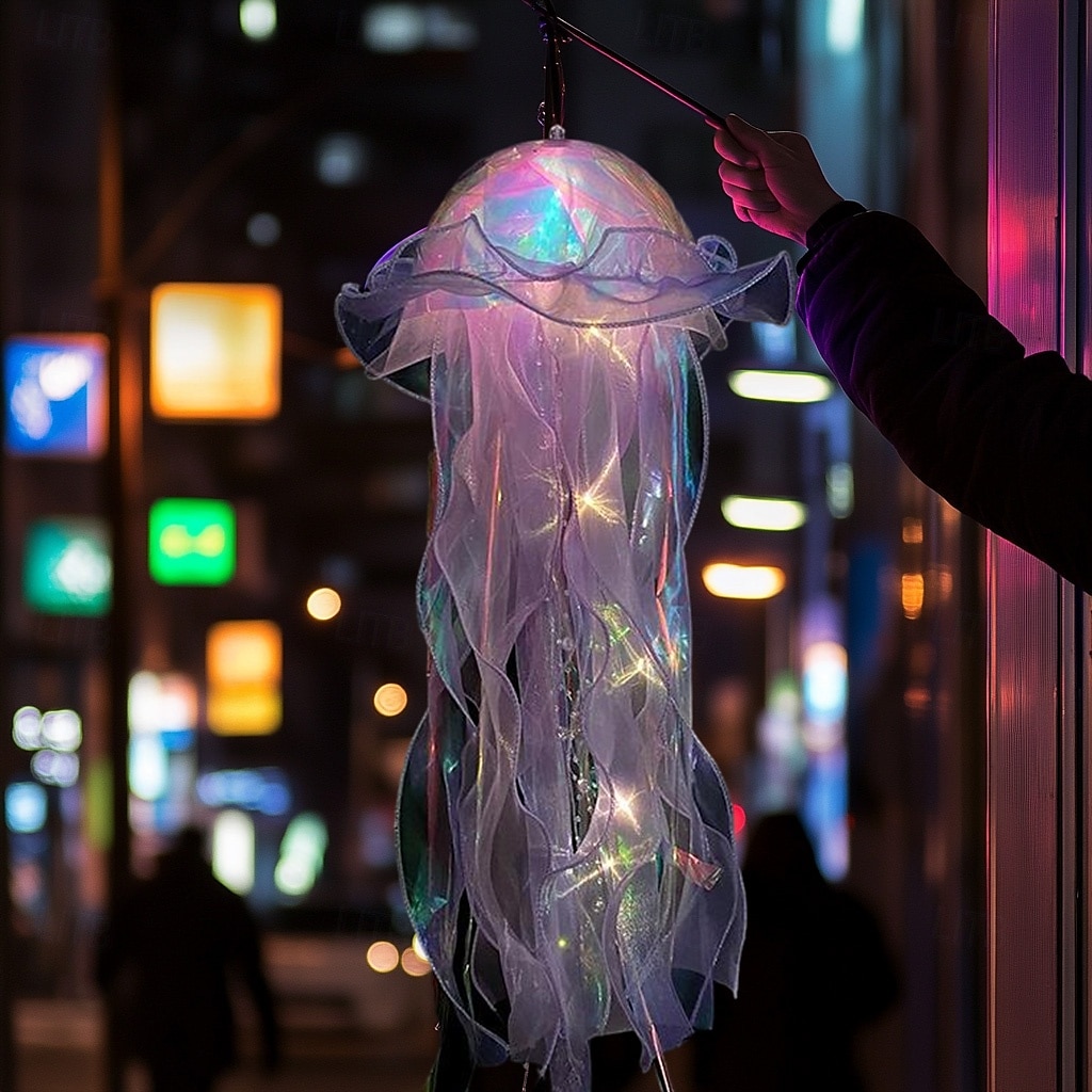 lanterna decorativa con lampada a medusa colorata lanterna decorativa moderna con design a medusa per feste per bambini i migliori regali per ragazze del 2026 a $14.49 –P9
