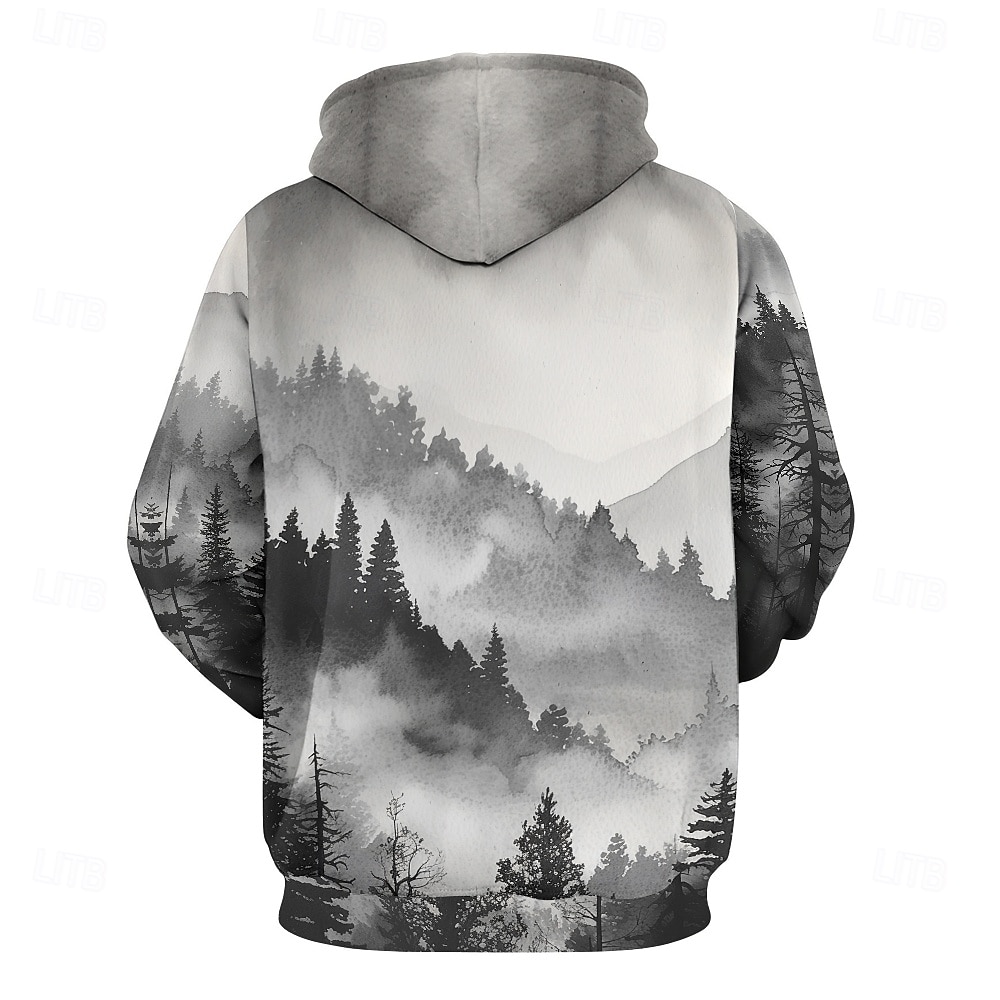 Homens Gráfico Moletom Moletons Férias Diário Manga Longa Com Capuz Férias Esportes Para Noite Branco Estampado Inverno Primavera & Outono Designer de 2025 por $30.99 –P2