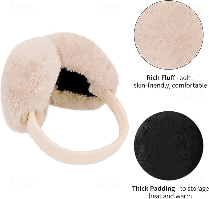 Cache-oreilles d'hiver Cache-oreilles moelleux pour femmes hommes filles cache-oreilles en peluche cache-oreilles en velours doux cache-oreilles d'hiver pour enfants cache-oreilles protection contre de 2025 ? $13.99 –P1