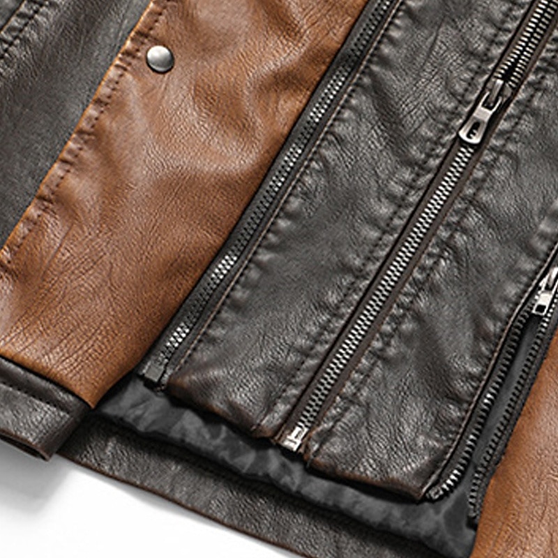 Homens Colete Gilet Casamento Festa / Eventos Diário Moda Negócio Outono & inverno Bolsos Tosão Pele PU Térmico / Quente Tecido Zíper Colarinho Chinês Normal Café Colete de 2025 por $63.99 –P9