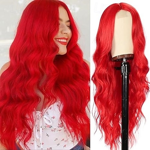 perruque longue ondulée pour femme perruque bouclée à mettre et à emporter perruques pour cosplay utilisation quotidienne de 2025 ? $25.99 –P5