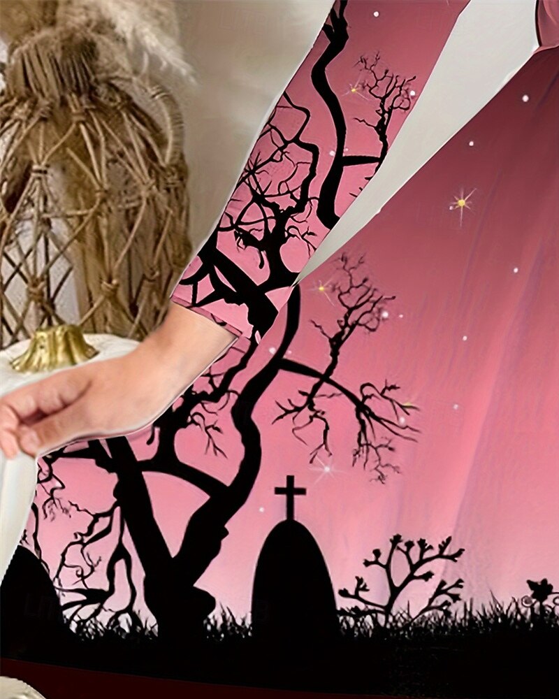 Dziewczyny ' 3D Graficzny Halloweenowa dynia Sukienka Długi rękaw Lato Wiosna Urlop Codzienny Święto Piękny Słodkie Dzieci 4-12 lat Codzienne sukienki Sukienka A line Do kolan Regularny 2025 - $16.99 –P5