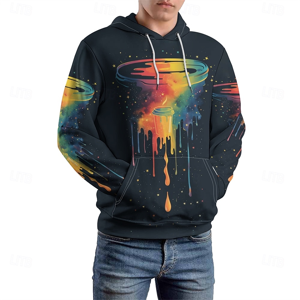Herren Grafik Kapuzensweatshirt Kapuzenshirts Pullover Urlaub Täglich Klassisch Lässig Langarm Mit Kapuze Urlaub Sport im Freien Ausgehen Streetwear Schwarz Drucken Winter Frühling & Herbst Designer 2026 - $31.99 –P4