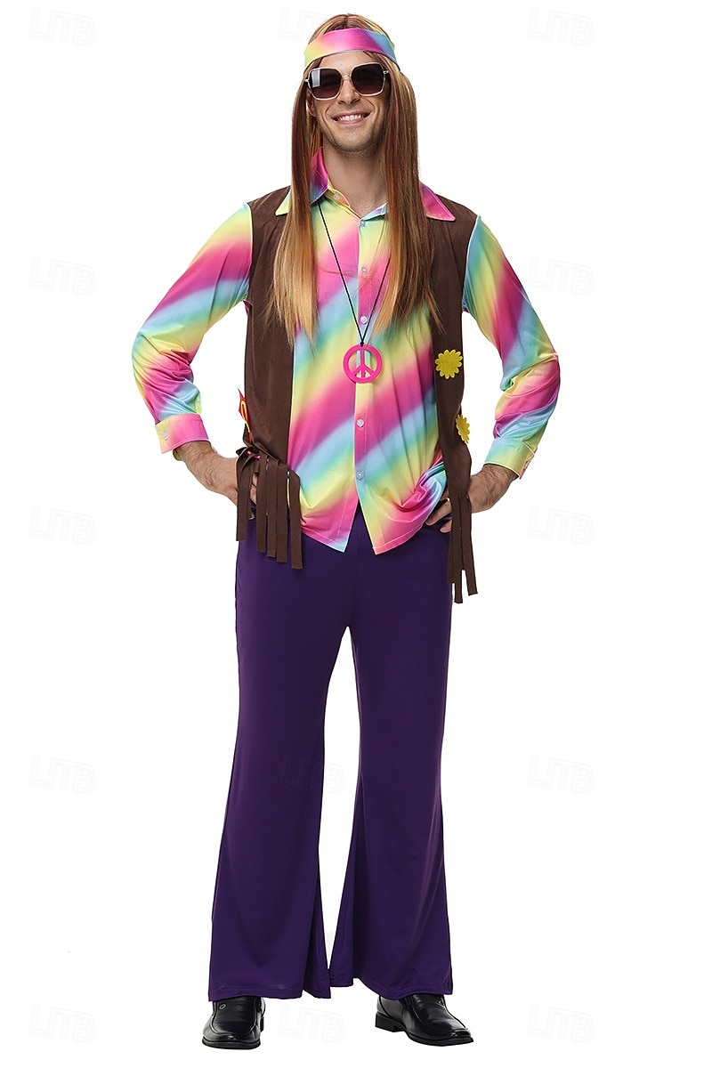 Carnival Costume Ethnic Hippies Cosplay Costume Fancy Costume 1970s Disco Adults' Men's Halloween Carnival Masquerade Party Easy Halloween Costumes Dress Up 2026 - $78.99 –P1