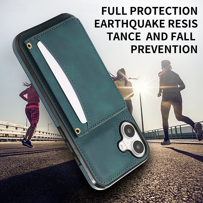 telefono Custodia Per iPhone 16 Pro Max Plus iPhone 15 Pro Max Plus iPhone 14 13 12 11 Pro Max Plus Mini SE Per retro Con supporto Slot per schede Resistente agli urti Retrò TPU pelle sintetica del 2025 a $18.99 –P4