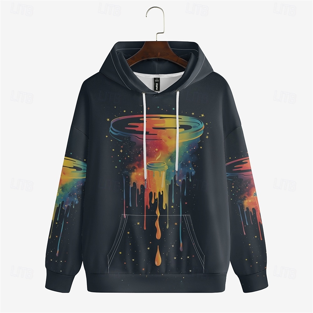Herren Grafik Kapuzensweatshirt Kapuzenshirts Pullover Urlaub Täglich Klassisch Lässig Langarm Mit Kapuze Urlaub Sport im Freien Ausgehen Streetwear Schwarz Drucken Winter Frühling & Herbst Designer 2026 - $31.99 –P5