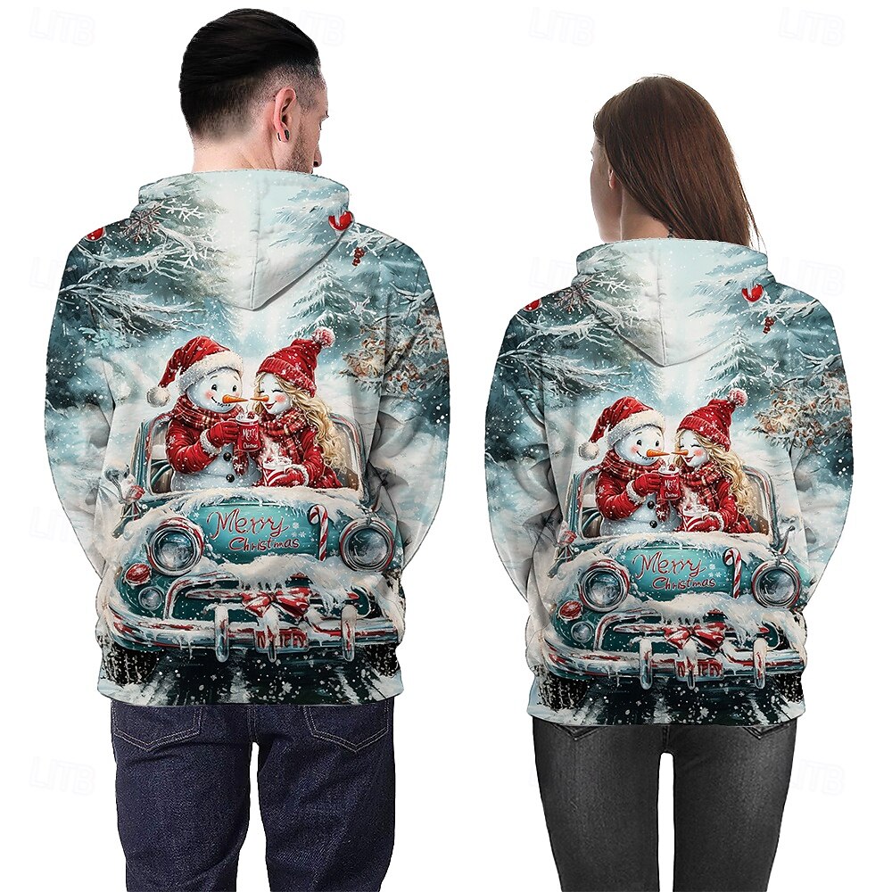 Navidad Papá Noel Sudadera Sudadera con capucha navideña divertida 3D Navidad Bolsillo delantero Gráfico Para Pareja Hombre Mujer Adulto Mascarada Impresión 3D Fiesta Casual Diario 2025 - $29.99 –P2