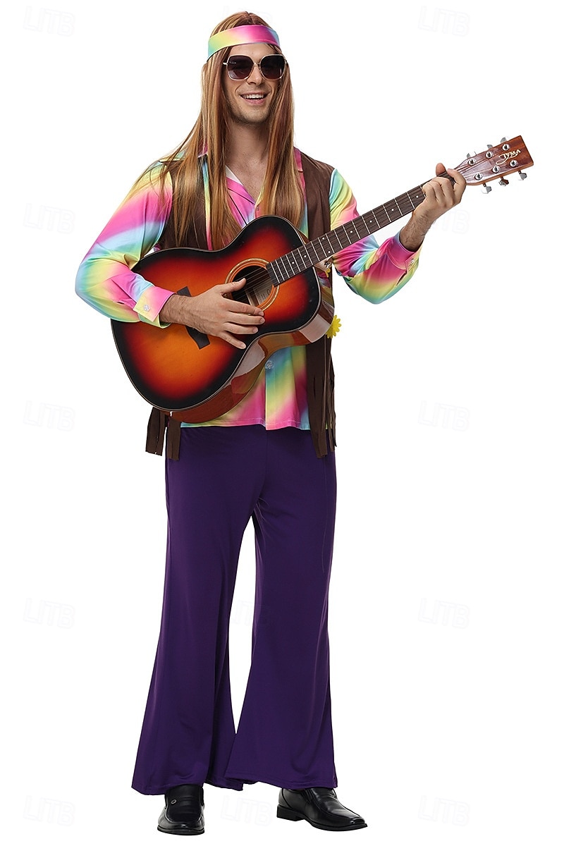 Carnival Costume Ethnic Hippies Cosplay Costume Fancy Costume 1970s Disco Adults' Men's Halloween Carnival Masquerade Party Easy Halloween Costumes Dress Up 2026 - $78.99 –P9