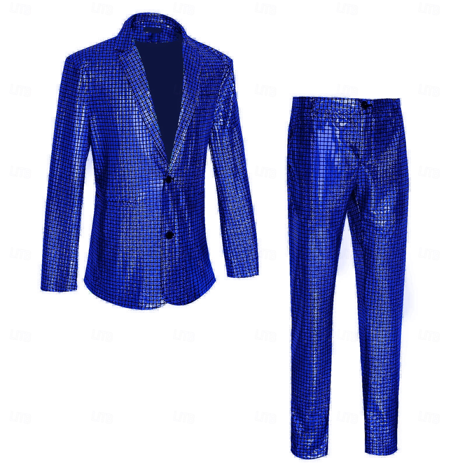 disco 1980erne Bukser Drakter Dresser & Blazere Disk Paljetter Herre Karnevalskostyme Maskerade Ytelse Fest Klubb Voksne Frakk Bukser Alle årstider 2025 - $57.99 –P18