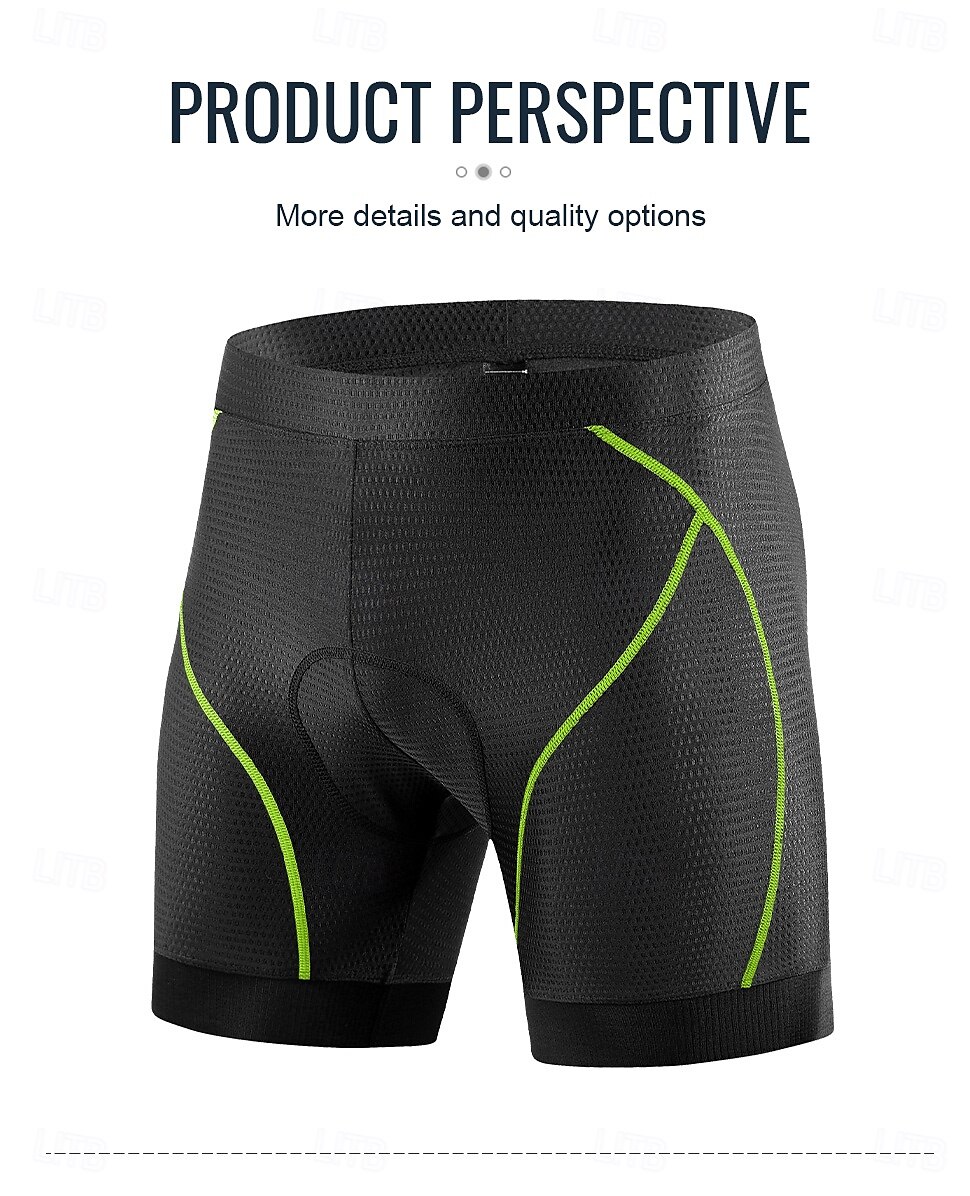 Herr Cykelbyxor Cykelshorts Vadderade cykelbyxor Cykel Shorts Underdelar Formsydd sporter Torkar snabbt Andningsfunktion Svart Svart / röd Kläder Cykelkläder 2025 - $25.99 –P10