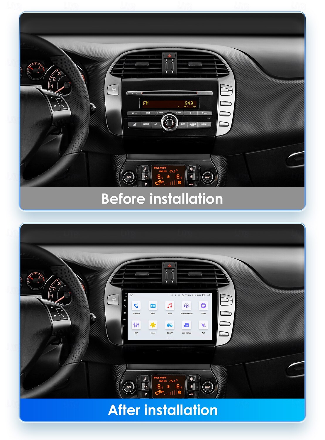 Android 12 Auto Stereo For Fiat Bravo 2007 - 2012 Automotive Car Multimedia Player GPS Navigation 2025 - $175.99 –P3