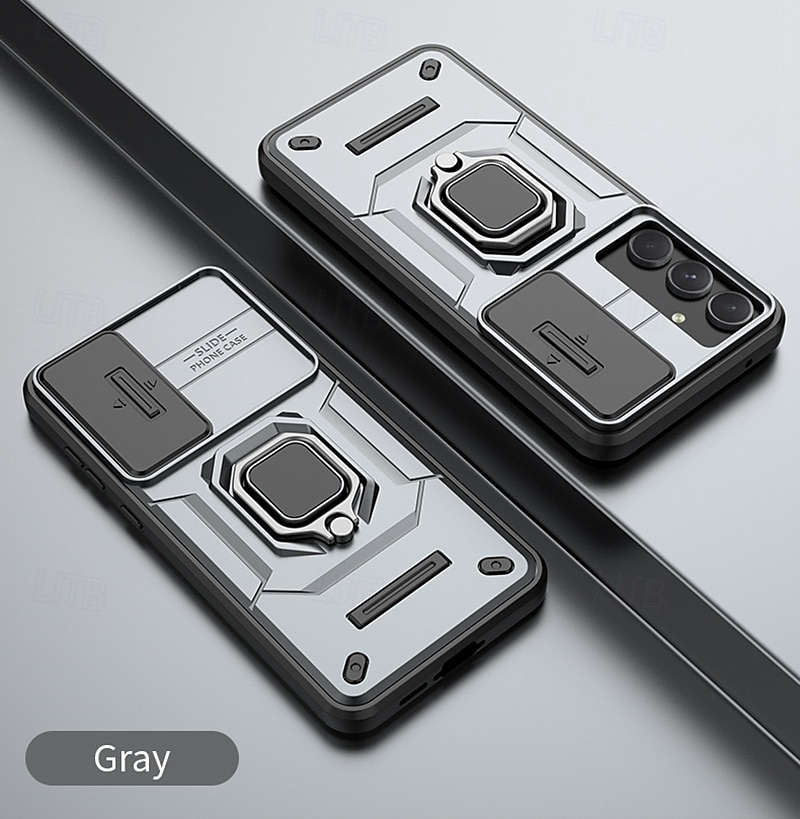 телефон Кейс для Назначение SSamsung Galaxy S25 S24 S24 ФЭ S23 Ultra Plus A55 5G А35 5G A25 A15 A14 A34 Кейс на заднюю панель Кольца-держатели Защита от удара Ретро ТПУ ПК Металл 2025 - $11.99 –P18