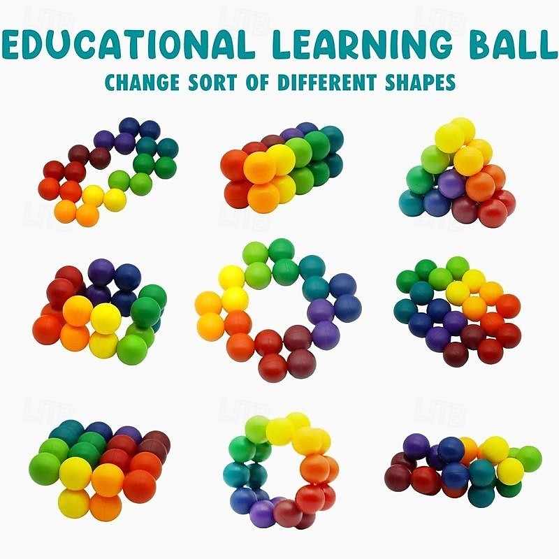 20pcs Sensory Fidget Toys - 3D Rotating Puzzle Ball, Relieve Stress And Anxiety, Creative Preschool Learning Activity, Birthday And Summer Party Gifts For Boys And Girls! 2025 - $18.49 –P2