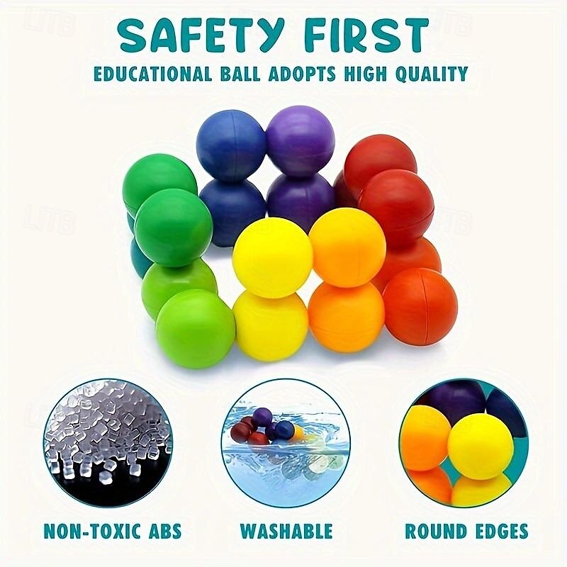 20pcs Sensory Fidget Toys - 3D Rotating Puzzle Ball, Relieve Stress And Anxiety, Creative Preschool Learning Activity, Birthday And Summer Party Gifts For Boys And Girls! 2025 - $18.49 –P3
