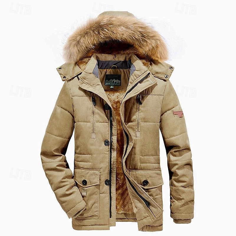 Homens Jaqueta de Inverno Casaco de lã Jaqueta casual Diário Férias Térmico / Quente Bolsos Tosão Outono & inverno Tecido Moda Roupa de rua Com Capuz Padrão Preto Azul Royal cáqui Verde Tropa Casaco de 2025 por $58.99 –P5