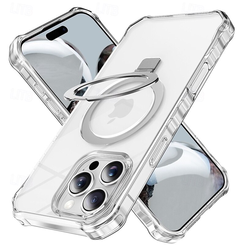 2025年 電話 ケース 用途 iPhone 16 Pro Max プラス iPhone 15 プロマックスプラス バックカバー スタンド付き 磁石バックル ワイヤレス充電をサポート レトロ風 TPU PC  コレクション – $20.99 –P6