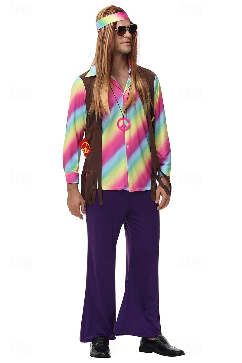 Carnival Costume Ethnic Hippies Cosplay Costume Fancy Costume 1970s Disco Adults' Men's Halloween Carnival Masquerade Party Easy Halloween Costumes Dress Up 2026 - $78.99 –P4