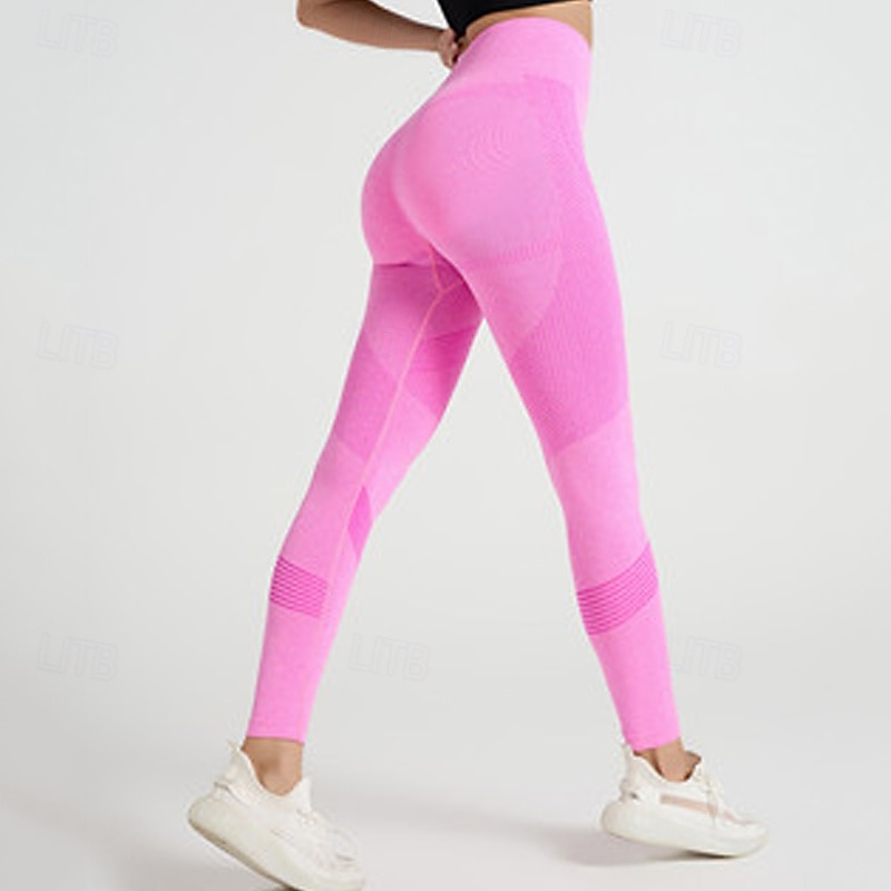 Dam Yogabyxor Yoga leggings Lappverk Hög midja Yoga Gymträning Pilates Trikåer Svart Rosa Armégrön Höst sporter Sportkläder Elastisk Smal 2025 - $12.99 –P6