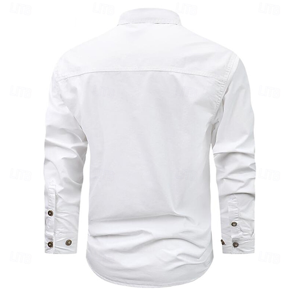 Hombre Águila Camisas de trabajo camisa occidental Camisa cargo Manga Larga Casual Táctico Deporte Noche Invierno Primavera & Otoño Cuello Vuelto Estampado Gris oscuro Negro Blanco Verde Ejército Rojo 2025 - $27.99 –P8