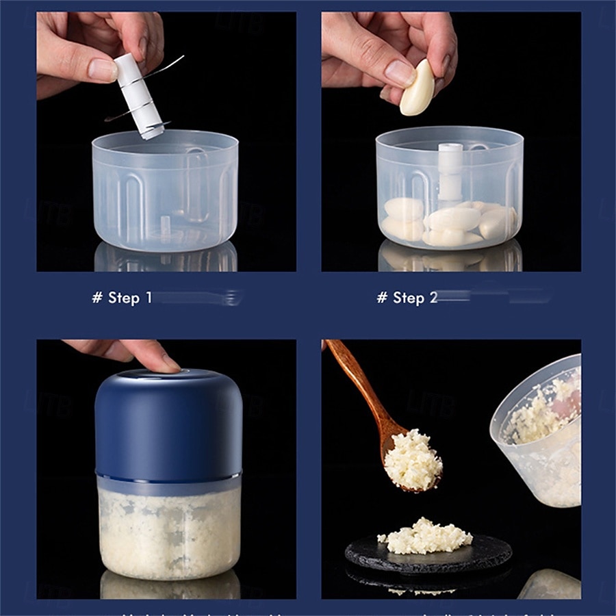 elektrische knoflookmachine gemberstamper blender keuken groente vlees pepermolen usb-oplaadbare knoflookmachine rasp 2026 - $21.99 –P7