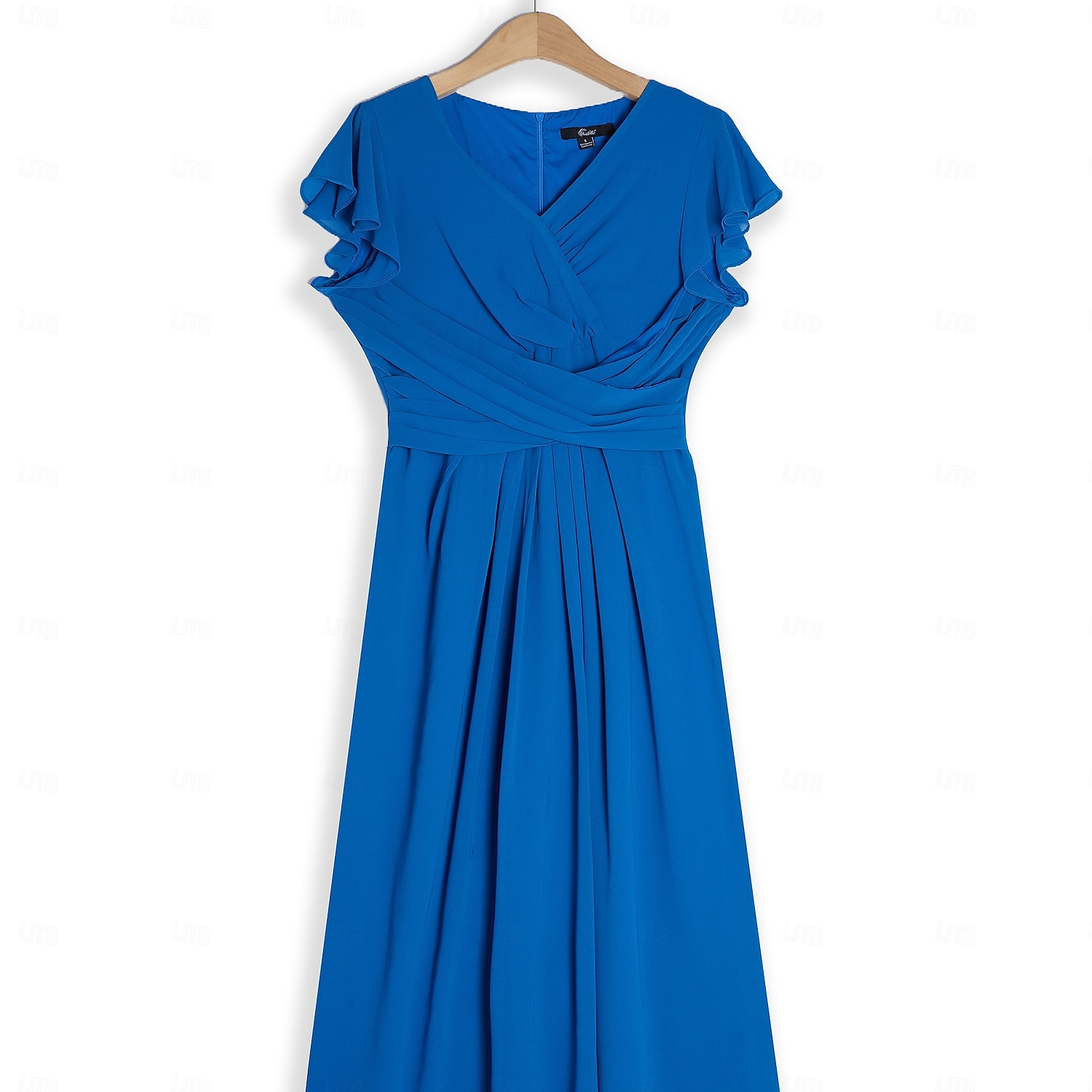 Robe Portefeuille Robe Trapèze Femme Robe mi-longue Ruché A Volants Mariage Soirée Elégant Grande occasion Col V Standard Bleu Vert S M L XL 2XL de 2025 ? $49.99 –P1