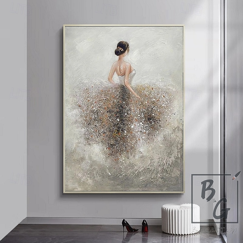 Mädchen Malerei handgemachte Tänzerin Ölgemälde auf Leinwand handgemachte Ballerina Fine Art Ballerinas Ölgemälde Ballett Ölgemälde Wand-Dekor handgemalte Ballerina Malerei moderne Wand-Dekor 2026 - $101.99 –P6