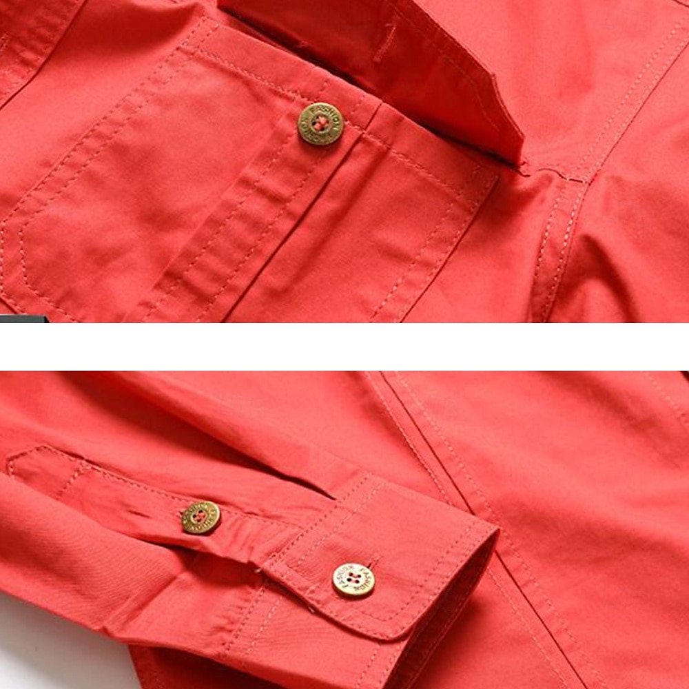 Hombre Águila Camisas de trabajo camisa occidental Camisa cargo Manga Larga Casual Táctico Deporte Noche Invierno Primavera & Otoño Cuello Vuelto Estampado Gris oscuro Negro Blanco Verde Ejército Rojo 2025 - $27.99 –P11