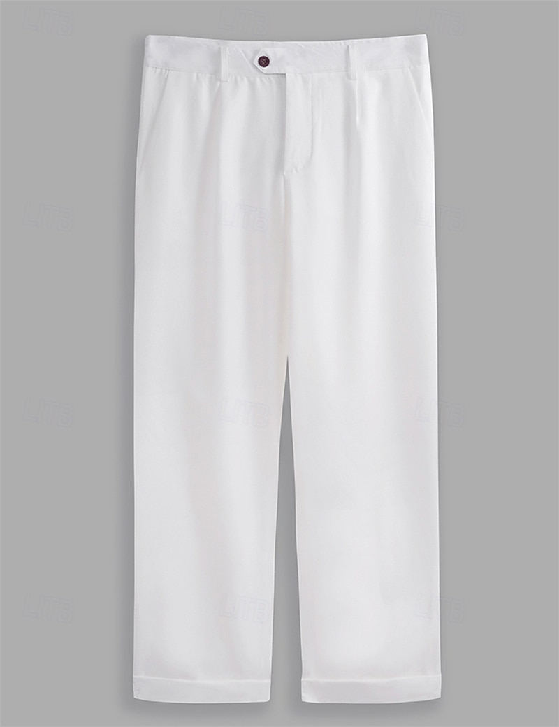 Per uomo pantaloni della tuta Pantaloni Pantaloni con pieghe Pantaloni da completo Cerniera Bottoni Tasche Liscio Comfort Traspirante Lunghezza intera Matrimonio Attività commerciale Informale Di del 2025 a $25.99 –P4