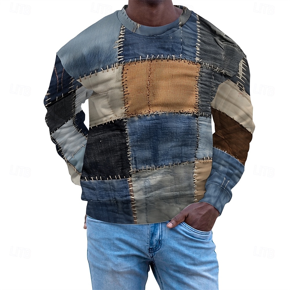 Hombre Graphic Retazos Sudaderas Sudadera con capucha Manga Larga Camisa de entrenamiento Con Capucha Vacaciones Fresco Diario Print Vacaciones Deporte Noche Estampado Invierno Primavera & Otoño 2025 - $29.99 –P1