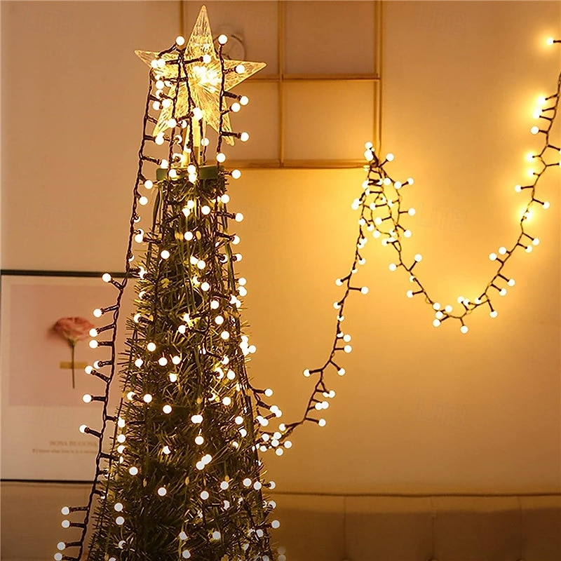 vanntette led fe string lights 5m/10m julelys dc31v eu/us/au/uk plug led string lights for outdoor  & innendørs innredning 2025 - $44.99 –P11