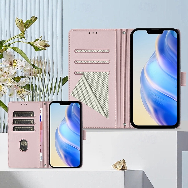 telefon Carcasă Pro iPhone 16 iPhone 15 iPhone 14 13 12 11 Pro Max Plus Mini SE Pouzdro na peněženku Magnetické s Lanyardem s poutkem na zápěstí Retro TPU PU kůže 2025 - $18.99 –P17