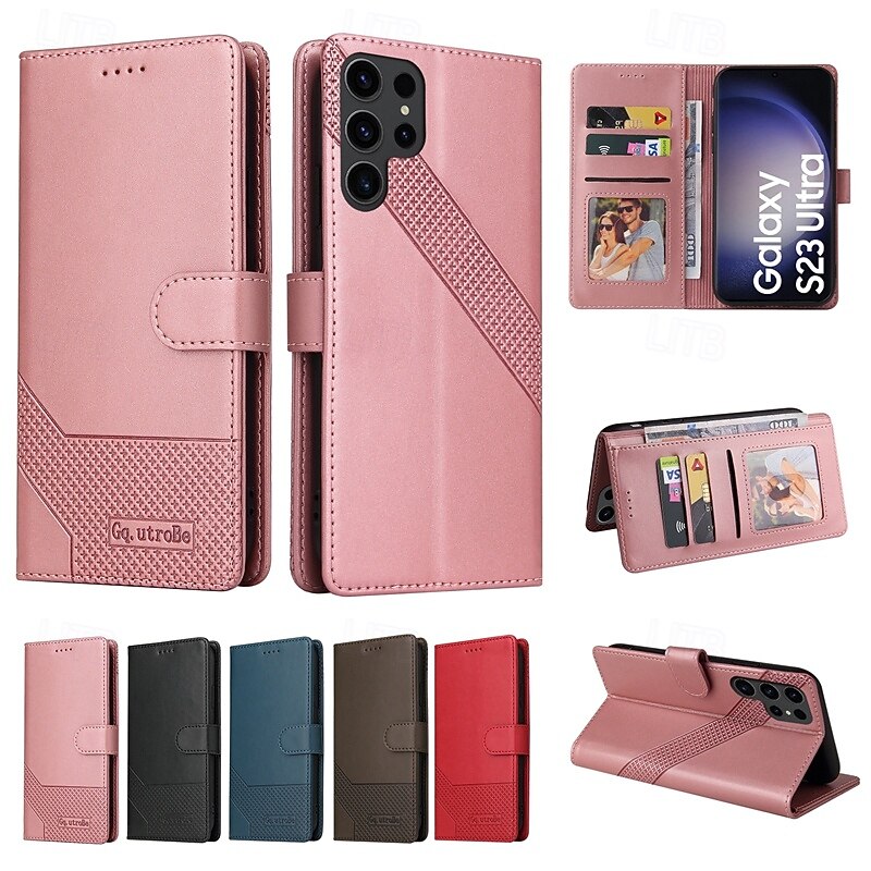 2025年 電話 ケース 用途 S23 S22 S21 S20 Plus Ultra S21 FE A14 A54 A72 A52 A42 A32 A22 A12 A02 A70 A50 A30 A53 A33 A13 A51 バックカバー スタンド付き カード挿入口 耐衝撃 レトロ風 TPU PUレザー  コレクション – $13.99 -P12