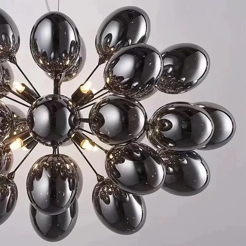 lampada a sospensione a led 60/80cm postmoderno a forma di uva in stile floreale lampadario in vetro sputnik design g9 illuminazione di lusso per la casa soggiorno bar 110-240v del 2025 a $949.99 –P4