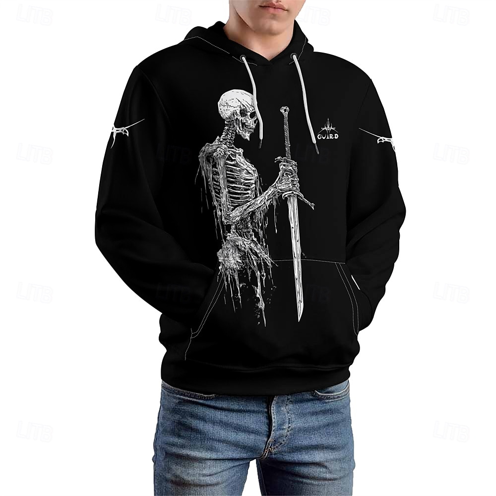 Men's Graphic Dark Hoodie Hoodies Sweatshirt Vacation Daily Classic Casual Long Sleeve Hooded Vacation Sports Outdoor Going out Streetwear Black Printing Spring &  Fall Designer S M L XL XXL 3XL 2026 - $33.99 –P3