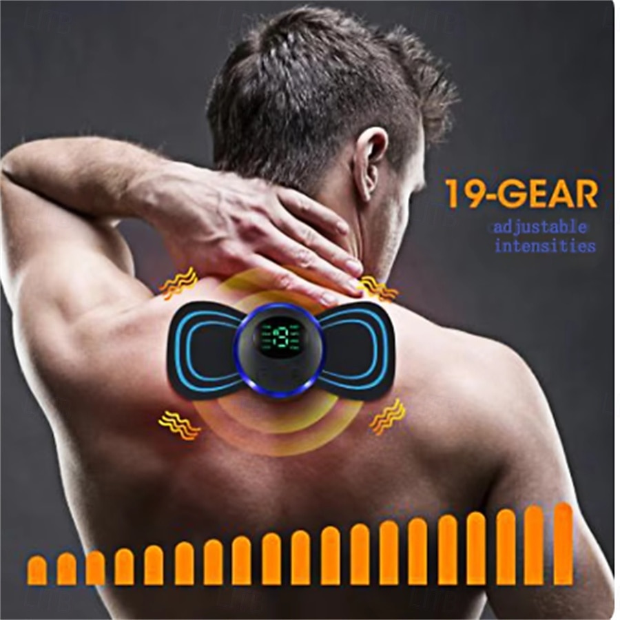3/6 stuks smart ems nekmassager mini nek- en rugstimulatiemassager draagbare gelpad sticker dun 2025 - $24.99 –P11
