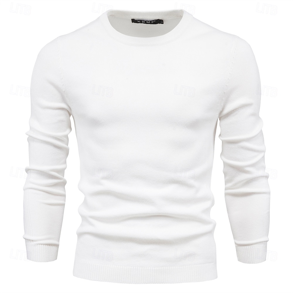 New Winter Thickness Pullover Men O-neck Solid Color Long Sleeve Warm Slim Sweaters Men Men's Sweater Pull Male Clothing 2025 - $26.99 –P7