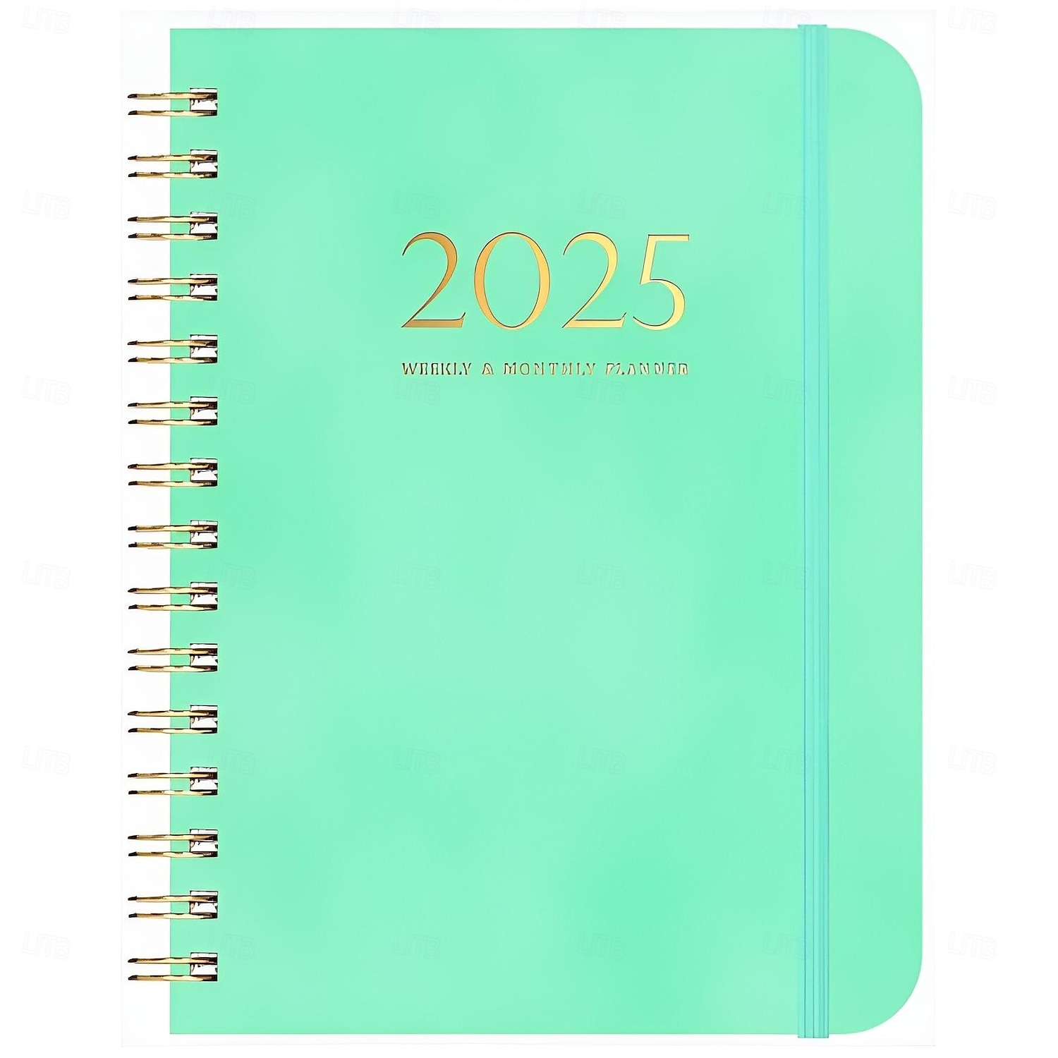 2025 PU-Leder-Kalenderplaner-Notizbuch A5 mit losem Blatt, Wochenplaner, Gummiband-Notizbuch 2025 - $21.99 –P6