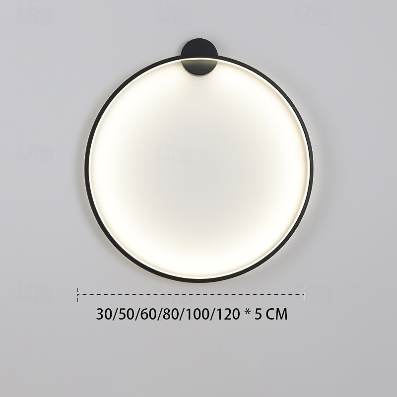 luzes de parede led redondas para ambientes internos, arandelas de parede, luminárias de parede modernas, luminárias de parede circulares de meados do século, decoração de parede, ouro e preto 85-265v de 2025 por $82.99 –P10