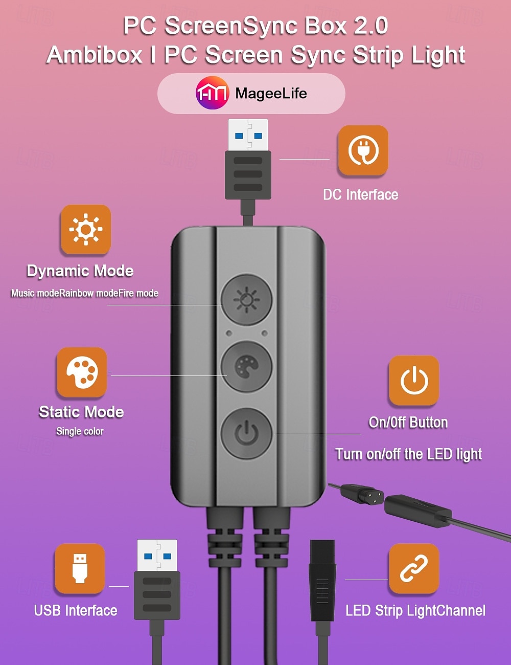 2025年 スマート モニター バックライト ストリップ、RGBIC アドレス指定可能なドリーム カラー LED ストリップ ライトは、コンピューターとテレビの画面表示と同期します。カラフルな e スポーツ アンビエント照明、ゲーム体験を向上させる 30 個の LED ビーズ/メートル  コレクション – $26.99 –P10