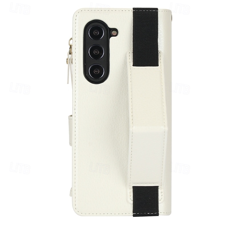 telefono Custodia Per Samsung Galaxy Piegatura a Z 7 Z Fold 6 Z Fold 5 Z Fold 4 Z Fold 3 Custodia Portafoglio con Supporto Magnetico Cerniera Retrò TPU Pelle PU del 2025 a $33.99 –P3