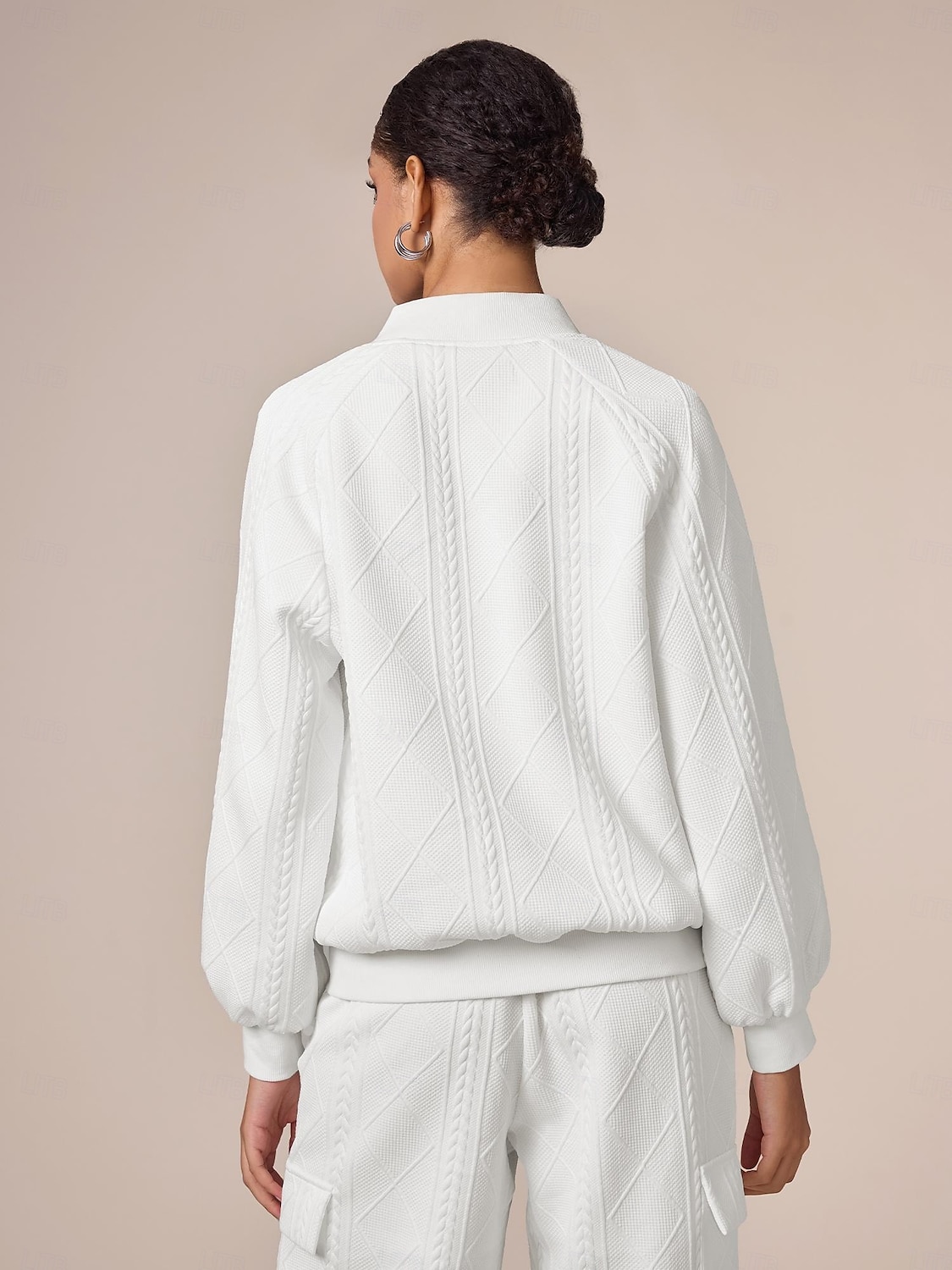 casual σακάκι bomber με μανίκια ρεγκλάν με λαιμόκοψη 2025 - $62.99 –P4