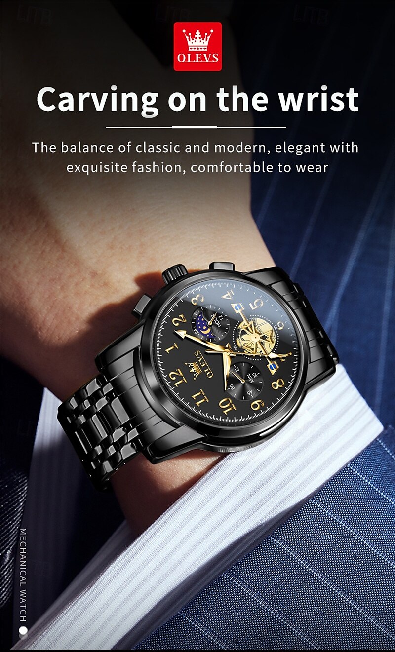 New Olevs Brand Trend Fashion Men'S Watches Luminous Chronograph Digital Scale Multifunction Waterproof Simple Quartz Watch Men'S Wristwatch 2025 - $32.99 –P14