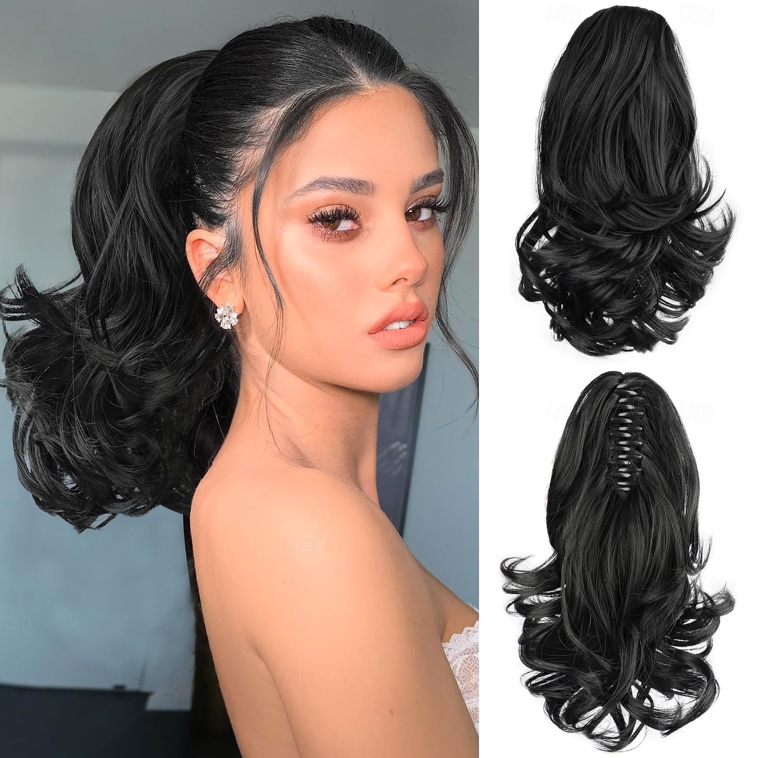 2025年 ドローストリング ポニーテール ソフト / ナチュラル / 簡単なドレッシング 合成 ヘアピース ヘアエクステンション カール 12 インチ パーティー / パーティー/フォーマル / 日常 コレクション – $14.49 –P12