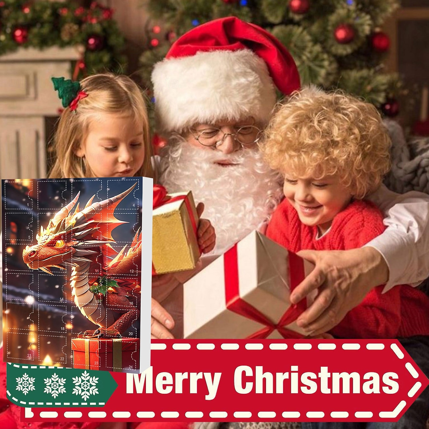 Christmas Advent Calendar Ornaments,2D Acrylic Cute Dragon Baby 24pcs Christmas Ornament Kit Gift 24 Days Countdown Mini Hanging Tree Xmas Ornaments for Christmas Party Decorations 2025 - $19.99 –P3