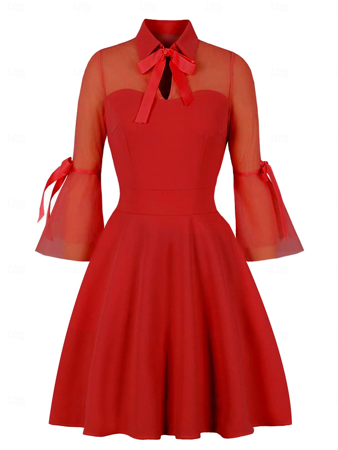 Retro 50. léta Houpací šaty Flare šaty cosplay Maškarní kostým Dámské Plesová maškaráda loučení se svobodou nevěsty Dospělé Šaty 2025 - $24.99 –P1