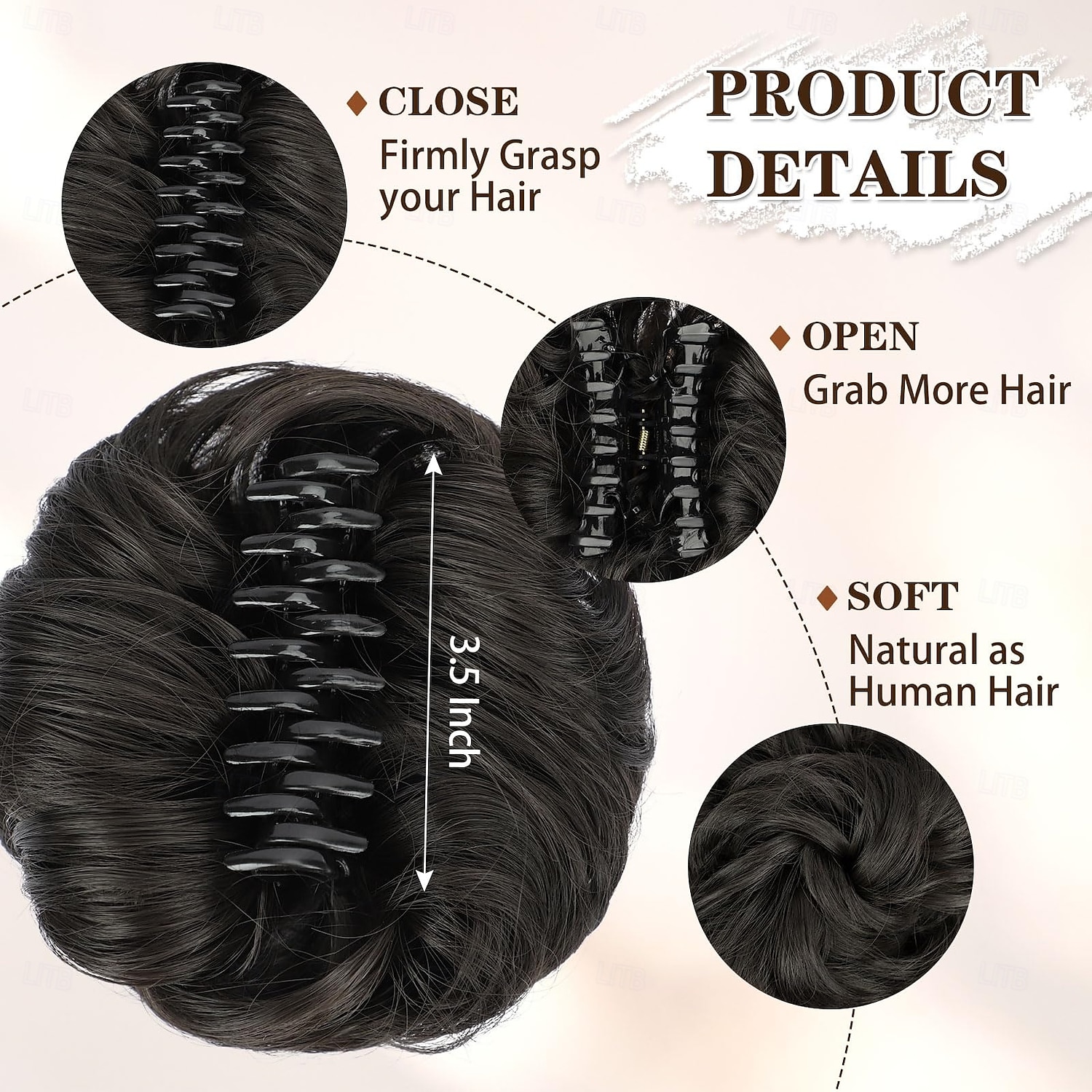 Messy Bun Hair Piece Claw Clip in Buns Ponytail Hair Extension Clip in Hair Piece for Women Girls Scrunchies Extensions 2025 - $7.99 –P6