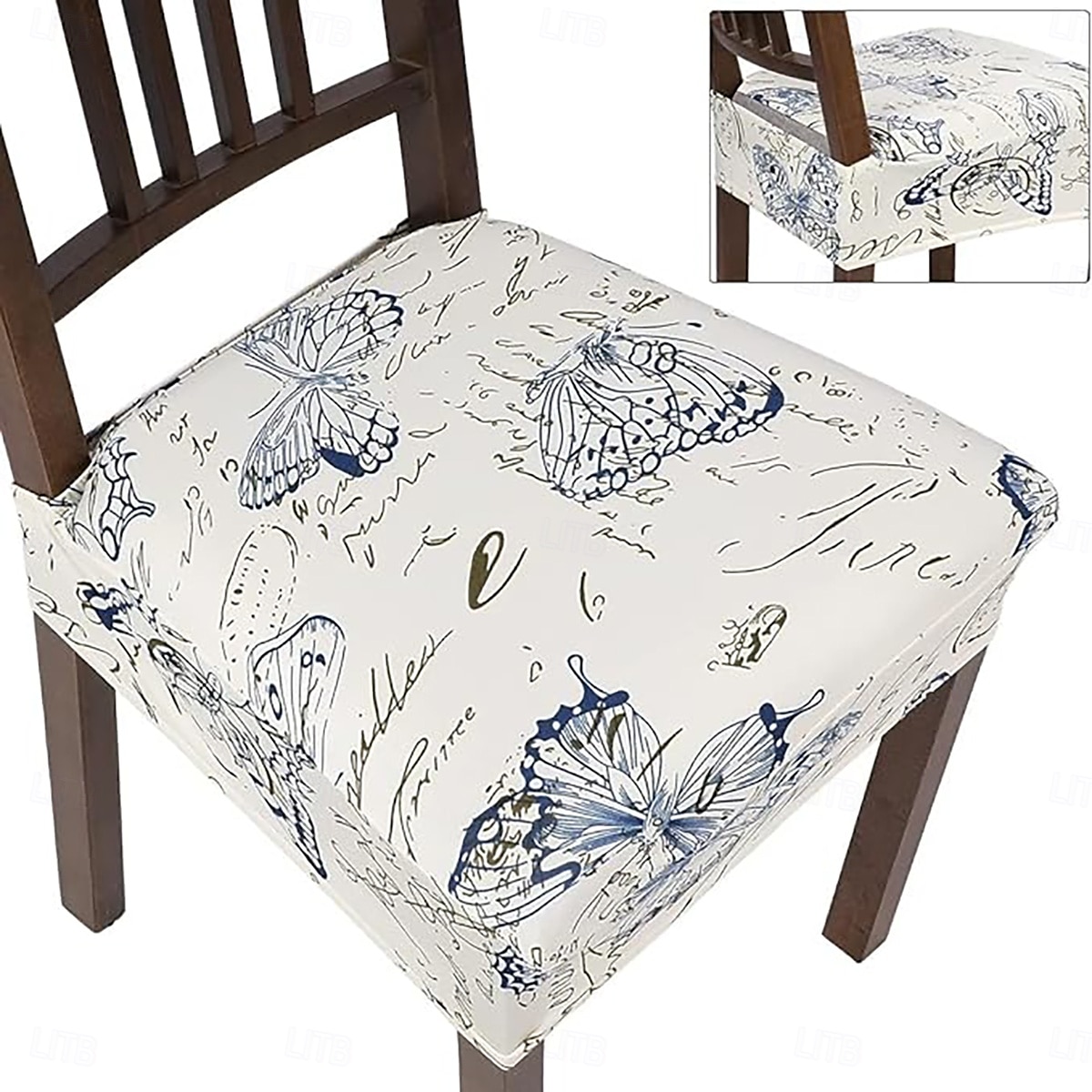 2026年 キッチンチェアカバー フラワー プリント ポリエステル スリップカバー  コレクション – $13.49 –P4