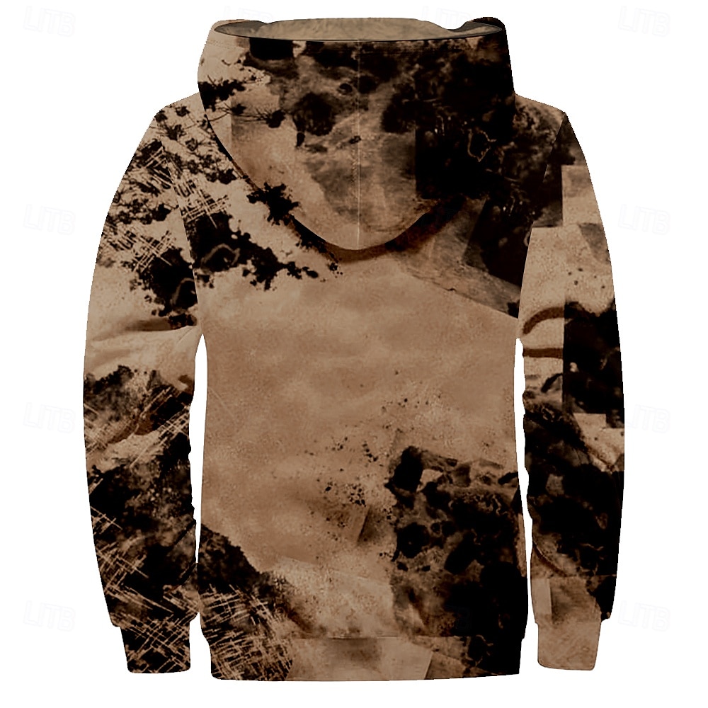 Homens Local Labareda Tosão Moletom Moletons Moletom Manga Longa Moletom com capuz Com Capuz Moda Impressão 3D Festa Streetwear Vermelho Azul Com Cordão Outono Inverno Designer de 2025 por $49.99 –P4