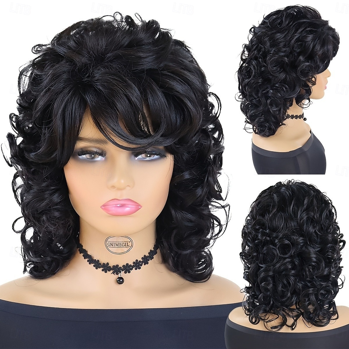 Easy-Style Heatproof Synthetic Wig - Bob with Bangs Lush Curls Perfect for Daily Wear & Special Occasions Natural Look 2025 - $19.99 –P5