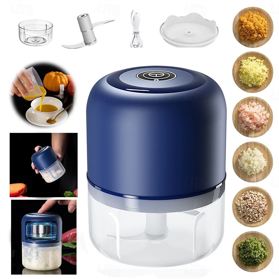 elektrische knoflookmachine gemberstamper blender keuken groente vlees pepermolen usb-oplaadbare knoflookmachine rasp 2026 - $21.99 –P1
